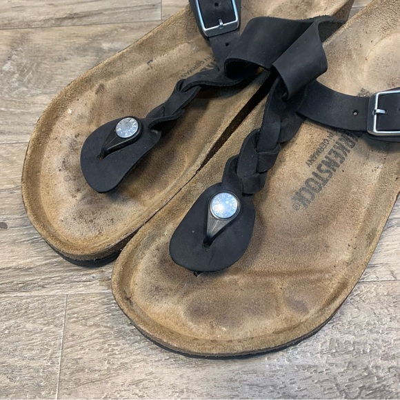 Birkenstock Gizeh Braided Thong Leather Sandals - Picture 3 of 11